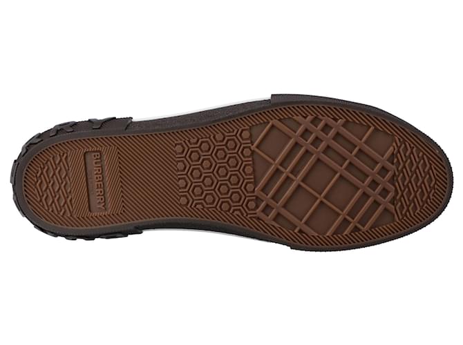 Burberry men jack check sneakers en algodón marrón