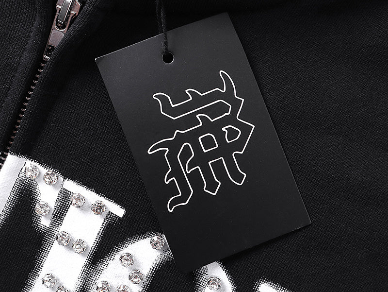 Emotions Never Die Zip Hoodie Black