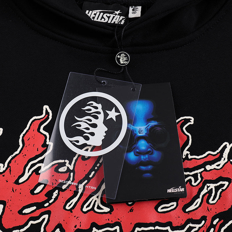 Hellstar Records Hoodie – Black Flame Edition