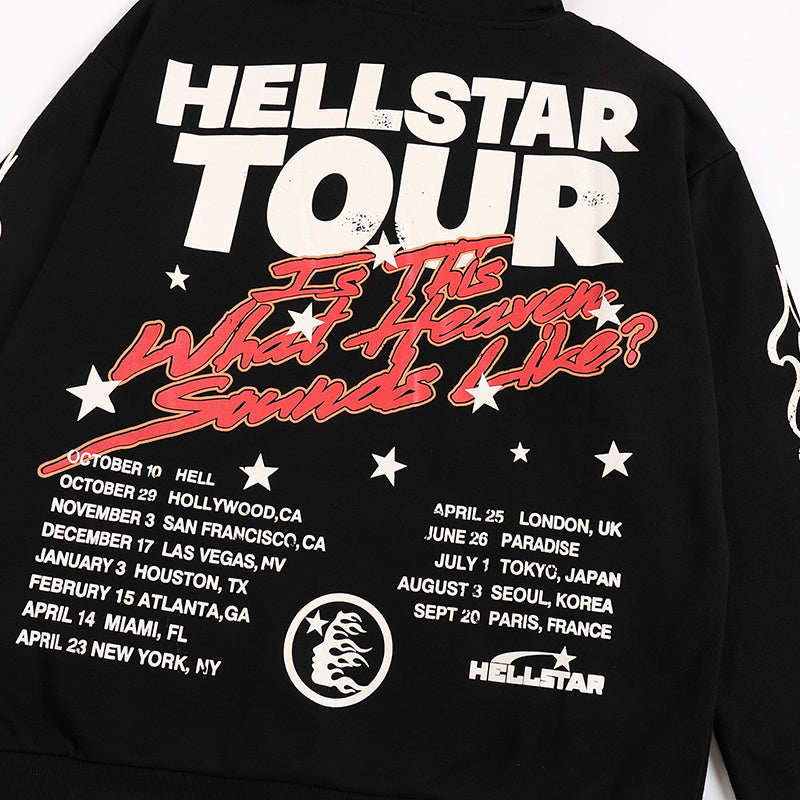Hellstar Records Hoodie – Black Flame Edition