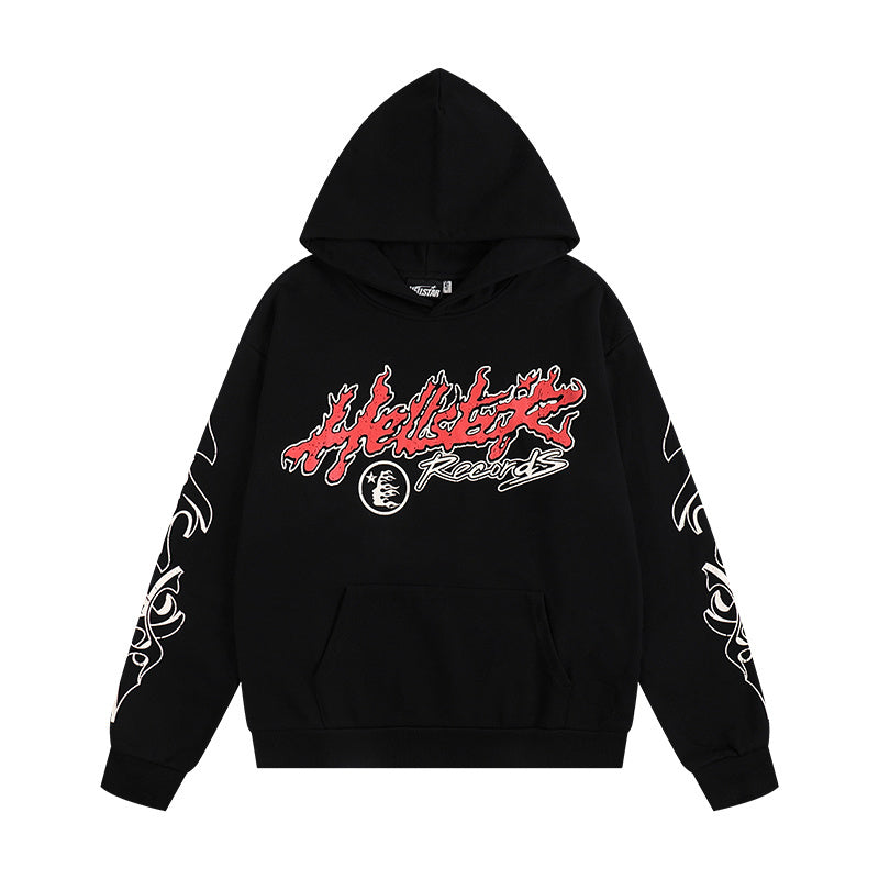 Hellstar Records Hoodie – Black Flame Edition