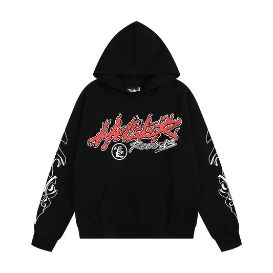 Hellstar Records Hoodie – Black Flame Edition