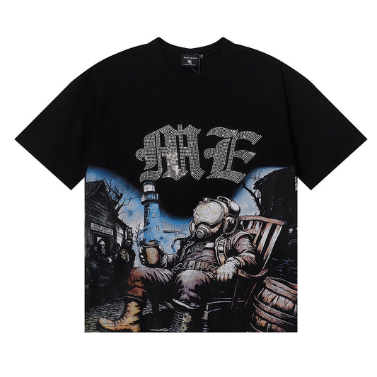 Mixed emotion T-shirt Diamond Sleeve