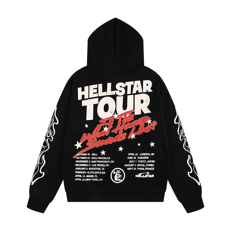 Hellstar Records Hoodie – Black Flame Edition