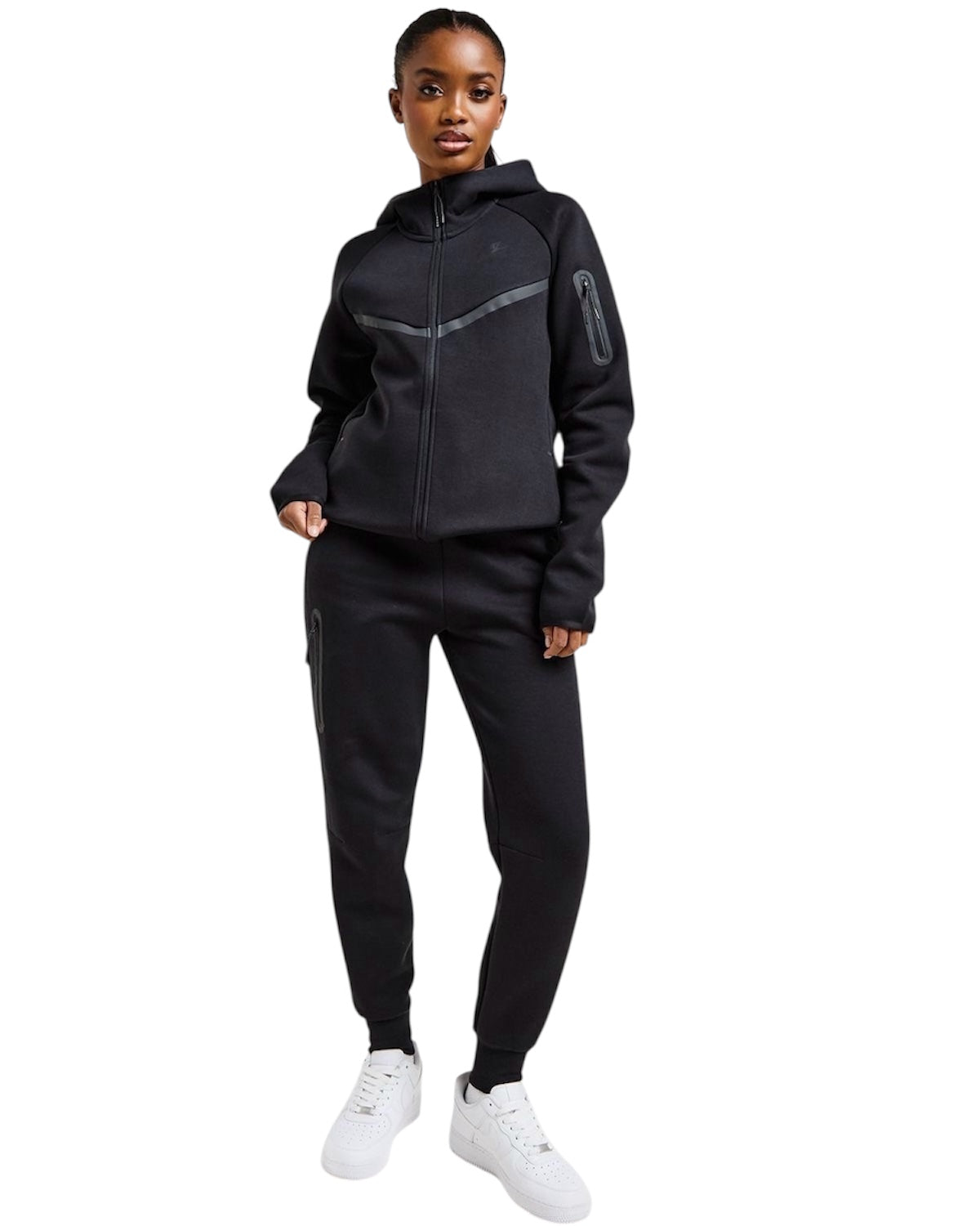 Conjunto Nike Tech Fleece Negro Mujer