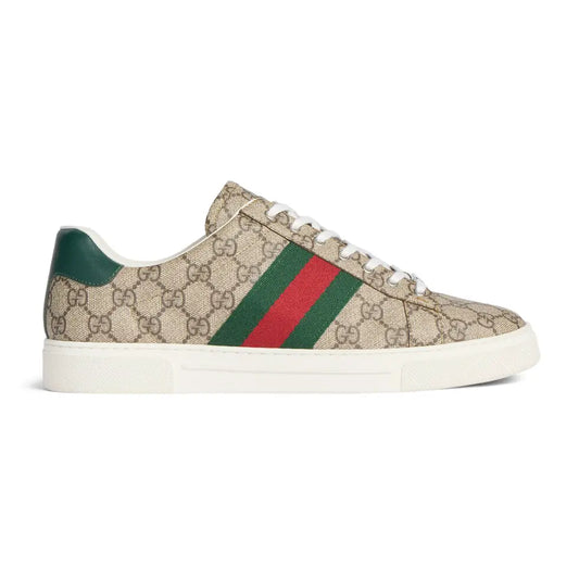 Zapatillas de deporte para mujer con cinturón tejido de la serie Gucci Ace