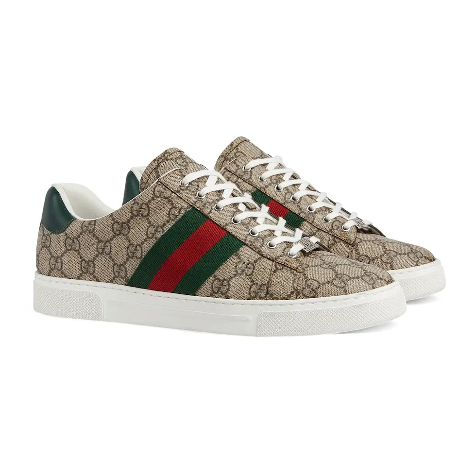 Zapatillas de deporte para mujer con cinturón tejido de la serie Gucci Ace