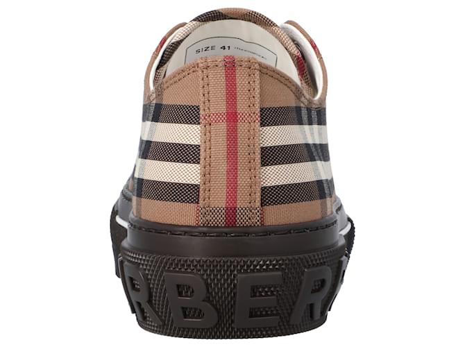 Burberry men jack check sneakers en algodón marrón